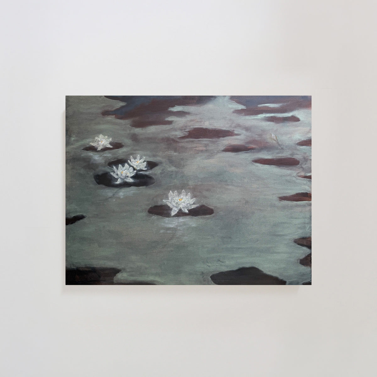 Lilies Dancing On Water - 36" x 48" Painting on Canvas